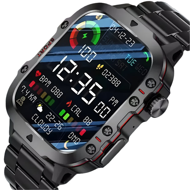 2025 New Rugged Military Fitness Smart Watch