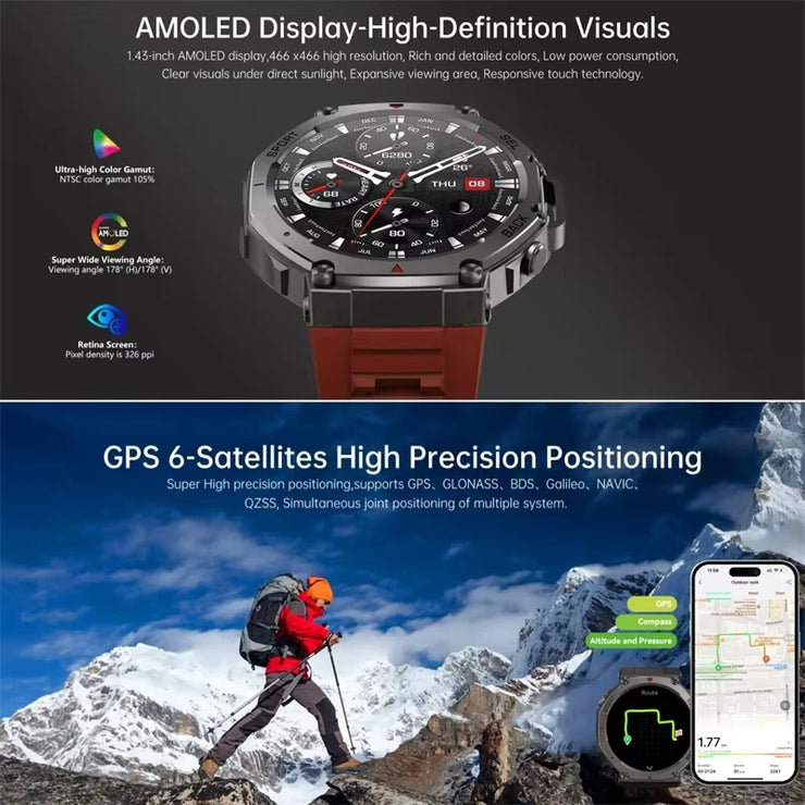 New T-Rex 3 Built-in GPS Smartwatch