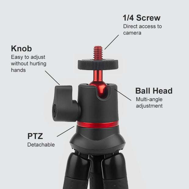 PULUZ Mini Octopus Flexible Tripod Holder