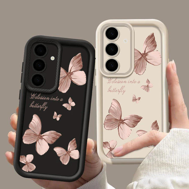 New Gold Butterfly Soft TPU Case