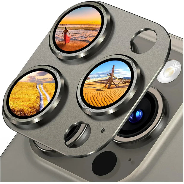 Natural Titanium Gray Metal Camera Lens