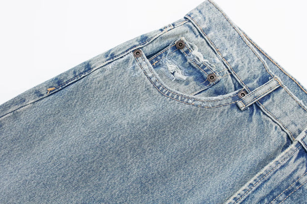 TRAFZA Jeans For Women 2024 Denim Solid Loose Zipper Fly Female Hole Trouser Pockets Wild Basic Commute Woman Wide Leg Long Pant