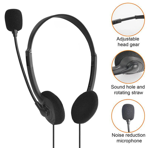 New USB Wired Computer Headset