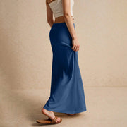 Summer Vacation Women's Summer Maxi Skirt Drawstring Low Waist A Line Casual Skirts Bodycon Long Skirt Beach Women's clothing
