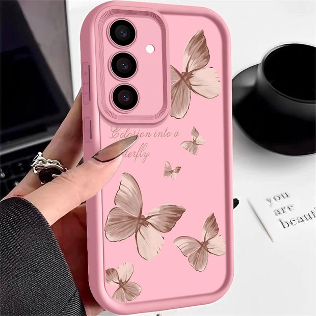 New Gold Butterfly Soft TPU Case