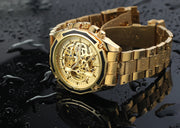2024 Stainless Steel Skeleton Mechanical Watch Male Automatic Movement Man Wrist Watches Waterproof High End Luxury reloj hombre