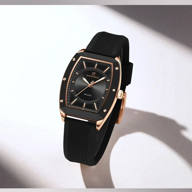 NAVIFORCE NF5049 New Women Watch  Fashion Elegant for Ladies Sports Waterproof Silica Strap Quartz Clock