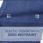 New high-end denim shorts for men in spring and summer of 2025, loose and versatile, trendy brand business casual denim shorts