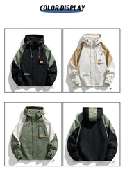 Men Jacket Hoodie Loose Outerwear Hiking Sportswear Mens Casual Breathable Jackets Male Windbreaker Plus Size L-9XL Men Clothing