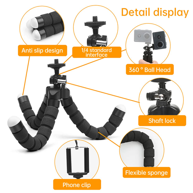 Gopro Hero 11 10 9 8 7 Black MAX Flexible Mini Octopus Tripod Accessories
