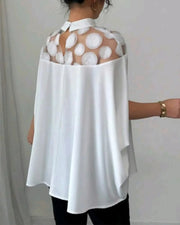 Elegant White Womens Tops And Blouses New Summer Color Mesh Off-shoulder Bat Sleeve Elegant Top For Women Shirts Women Clothes